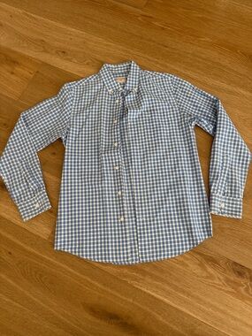 Dockers Blue and White Gingham Dress Shirt
